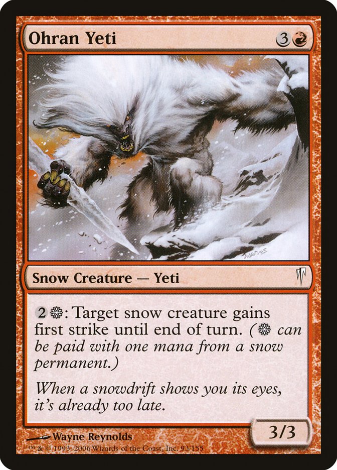 Ohran Yeti [Coldsnap] MTG Single Magic: The Gathering    | Red Claw Gaming