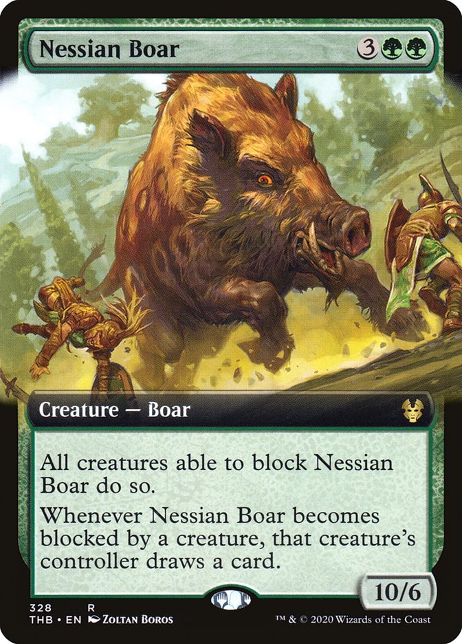 Nessian Boar (Extended Art) [Theros Beyond Death] MTG Single Magic: The Gathering    | Red Claw Gaming