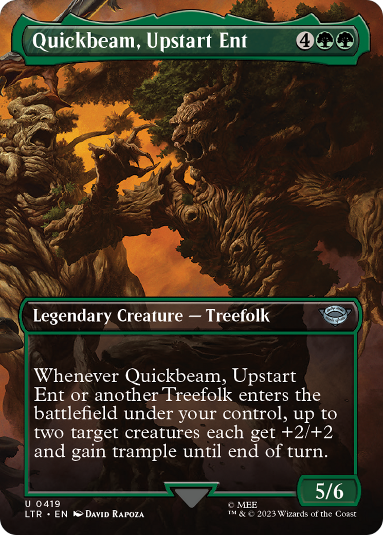 Quickbeam, Upstart Ent (Borderless Alternate Art) [The Lord of the Rings: Tales of Middle-Earth] MTG Single Magic: The Gathering    | Red Claw Gaming