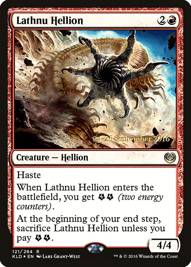 Lathnu Hellion [Kaladesh Prerelease Promos] MTG Single Magic: The Gathering    | Red Claw Gaming