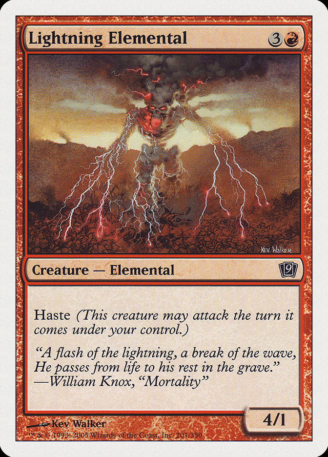 Lightning Elemental [Ninth Edition] MTG Single Magic: The Gathering    | Red Claw Gaming