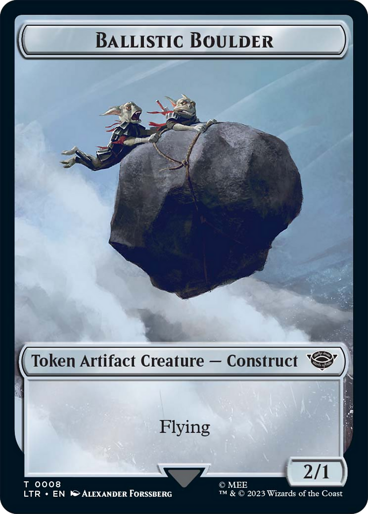 Ballistic Boulder // Food Token (10) Double-Sided Token [The Lord of the Rings: Tales of Middle-Earth Tokens] MTG Single Magic: The Gathering    | Red Claw Gaming