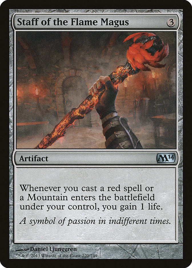 Staff of the Flame Magus [Magic 2014] MTG Single Magic: The Gathering    | Red Claw Gaming