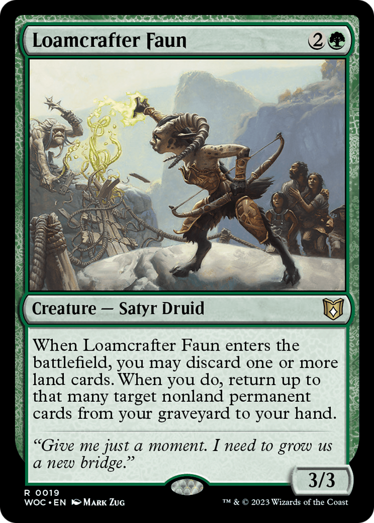 Loamcrafter Faun [Wilds of Eldraine Commander] MTG Single Magic: The Gathering    | Red Claw Gaming