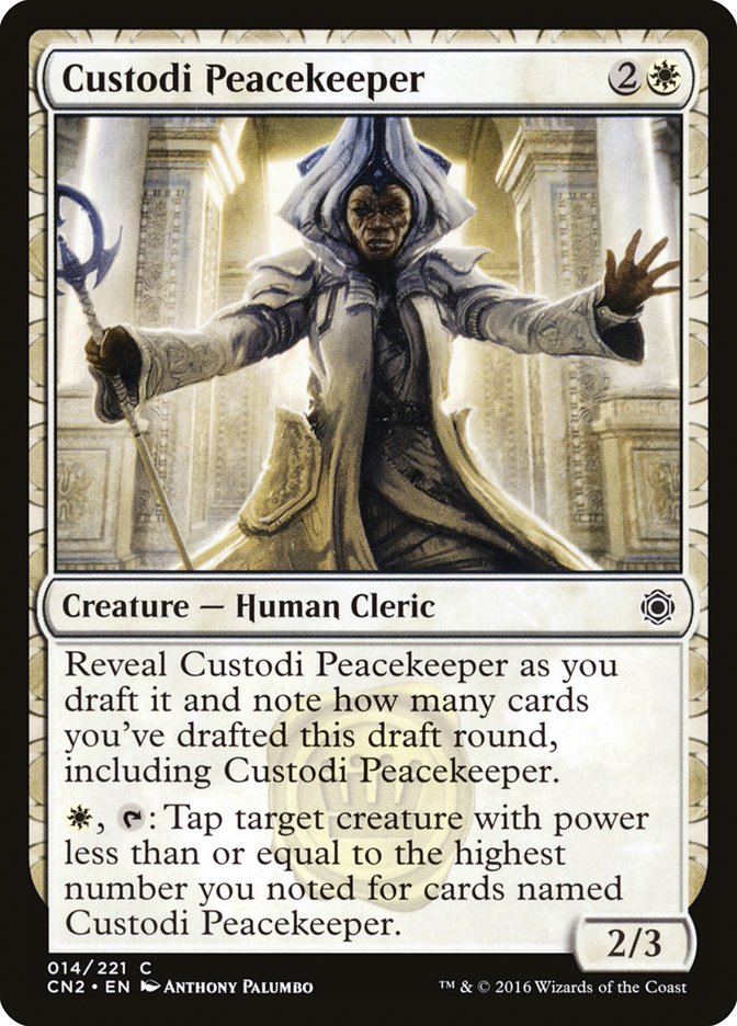Custodi Peacekeeper [Conspiracy: Take the Crown] MTG Single Magic: The Gathering    | Red Claw Gaming