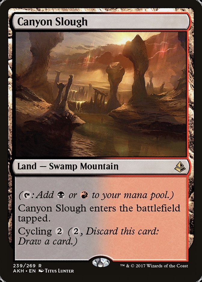 Canyon Slough [Amonkhet] MTG Single Magic: The Gathering    | Red Claw Gaming