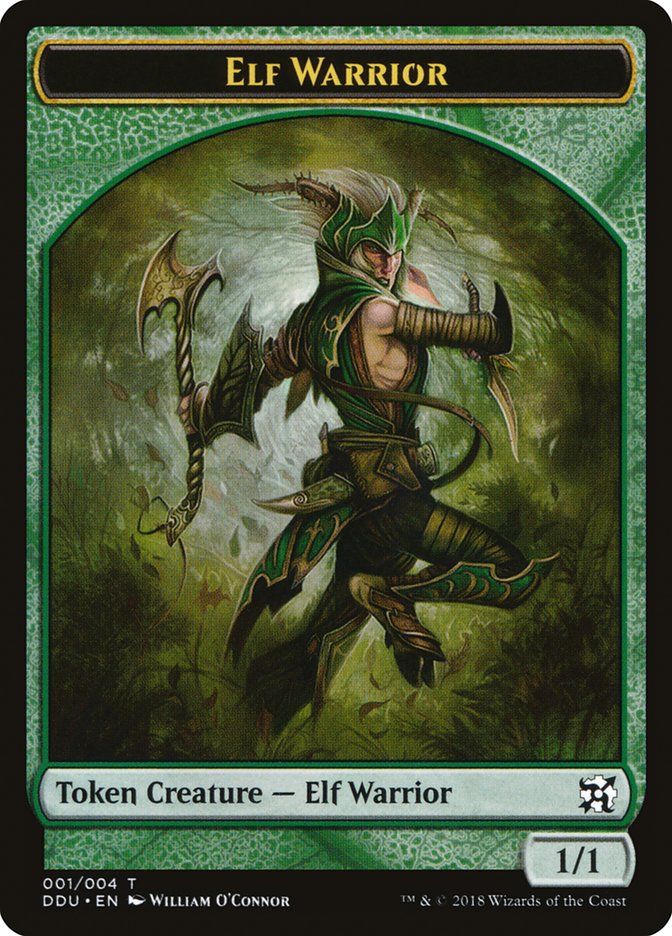 Elf Warrior Token [Duel Decks: Elves vs. Inventors Tokens] MTG Single Magic: The Gathering    | Red Claw Gaming