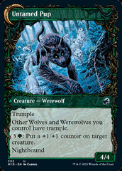 Hound Tamer // Untamed Pup (Showcase Equinox) [Innistrad: Midnight Hunt] MTG Single Magic: The Gathering    | Red Claw Gaming