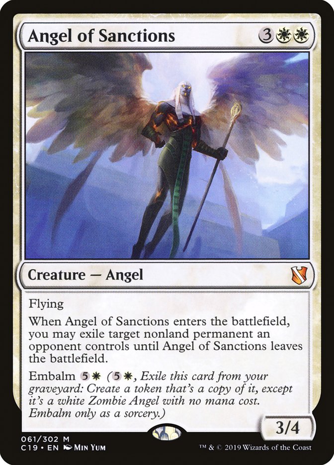 Angel of Sanctions [Commander 2019] MTG Single Magic: The Gathering    | Red Claw Gaming