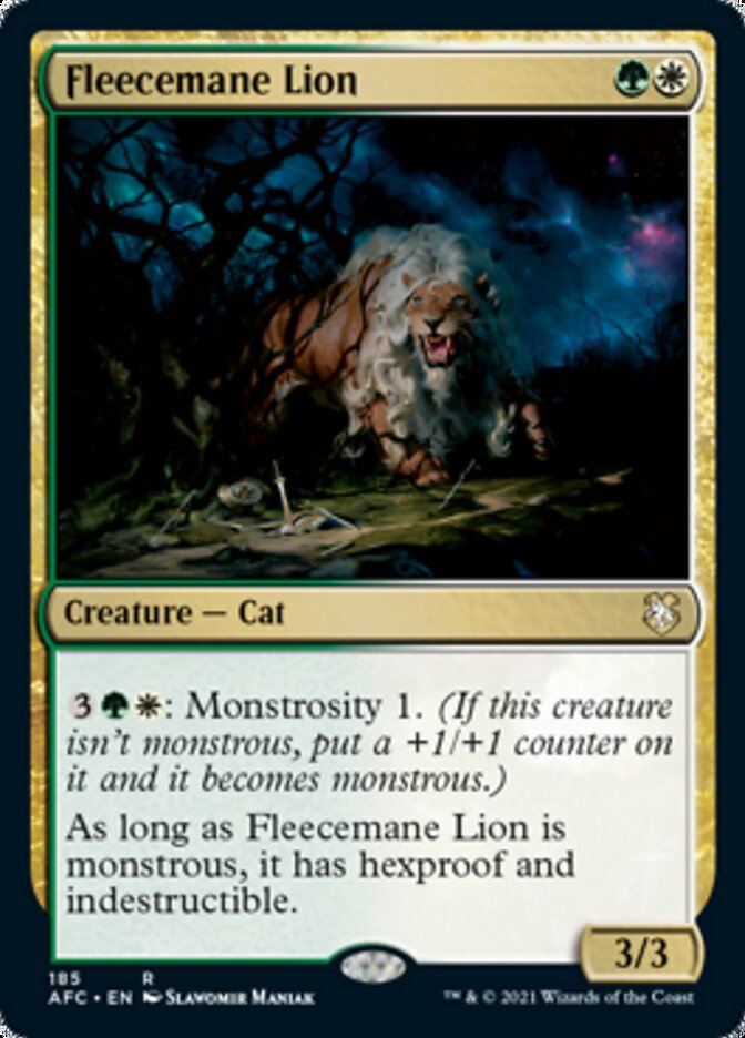 Fleecemane Lion [Dungeons & Dragons: Adventures in the Forgotten Realms Commander] MTG Single Magic: The Gathering    | Red Claw Gaming