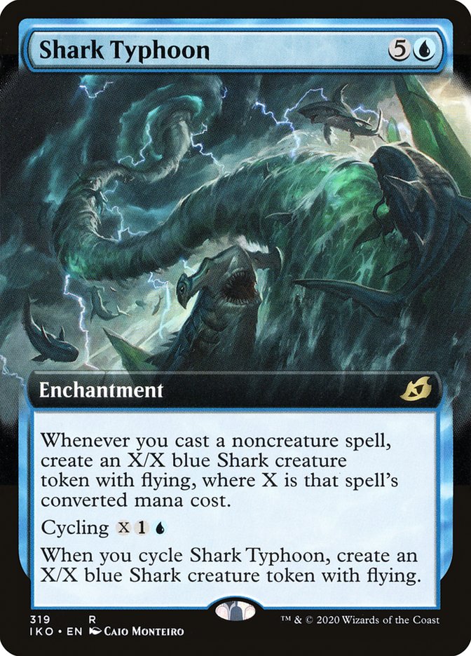 Shark Typhoon (Extended Art) [Ikoria: Lair of Behemoths] MTG Single Magic: The Gathering    | Red Claw Gaming