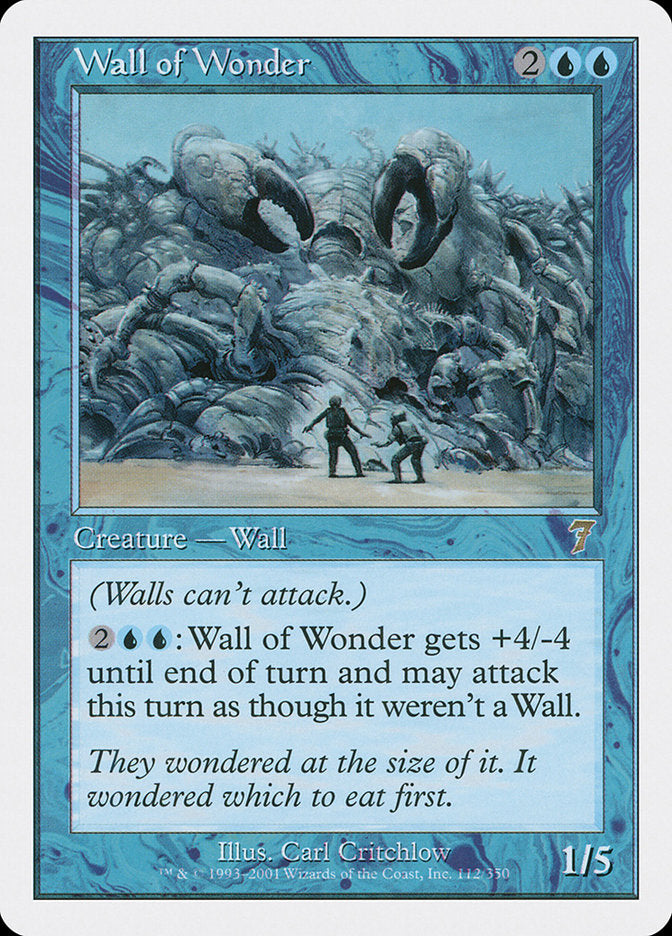 Wall of Wonder [Seventh Edition] MTG Single Magic: The Gathering    | Red Claw Gaming