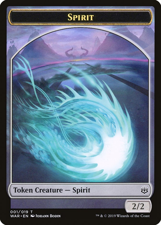 Spirit Token [War of the Spark Tokens] MTG Single Magic: The Gathering    | Red Claw Gaming