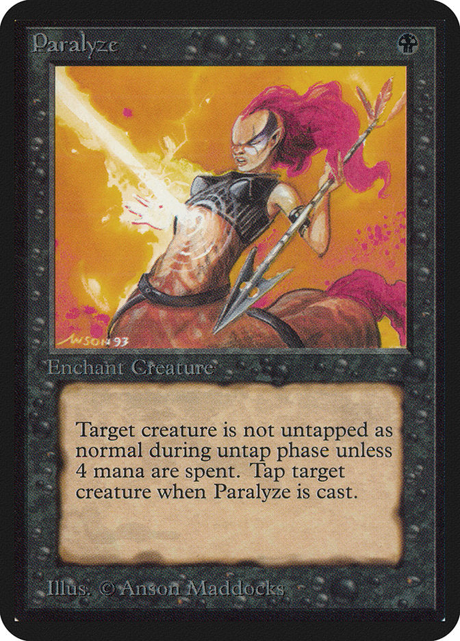 Paralyze [Alpha Edition] MTG Single Magic: The Gathering    | Red Claw Gaming