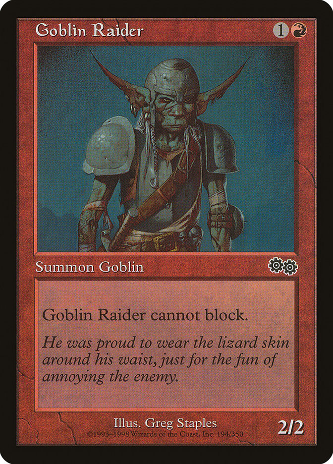 Goblin Raider [Urza's Saga] MTG Single Magic: The Gathering    | Red Claw Gaming