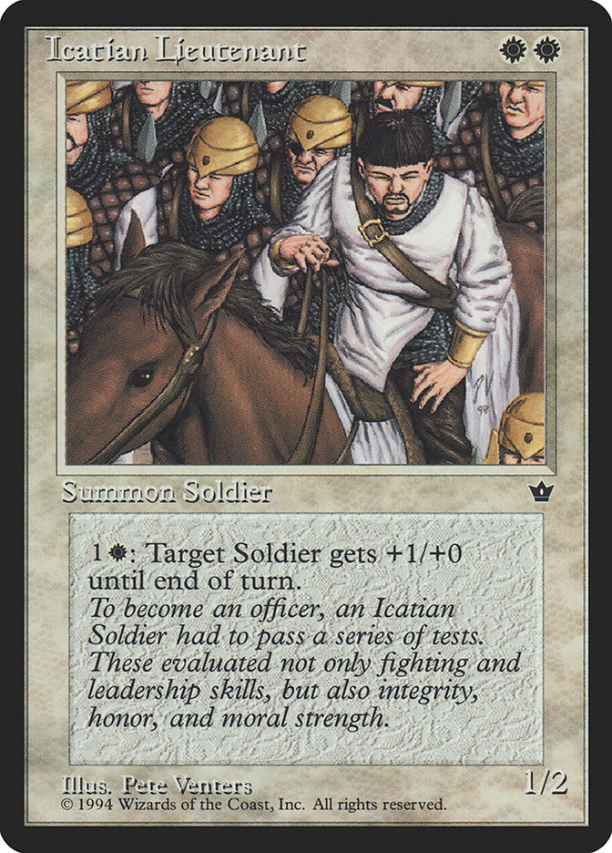 Icatian Lieutenant [Fallen Empires] MTG Single Magic: The Gathering    | Red Claw Gaming