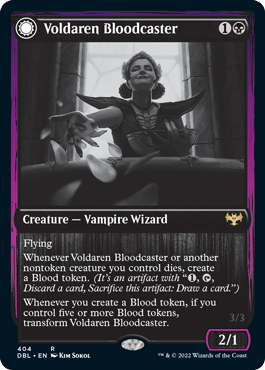 Voldaren Bloodcaster // Bloodbat Summoner [Innistrad: Double Feature] MTG Single Magic: The Gathering    | Red Claw Gaming