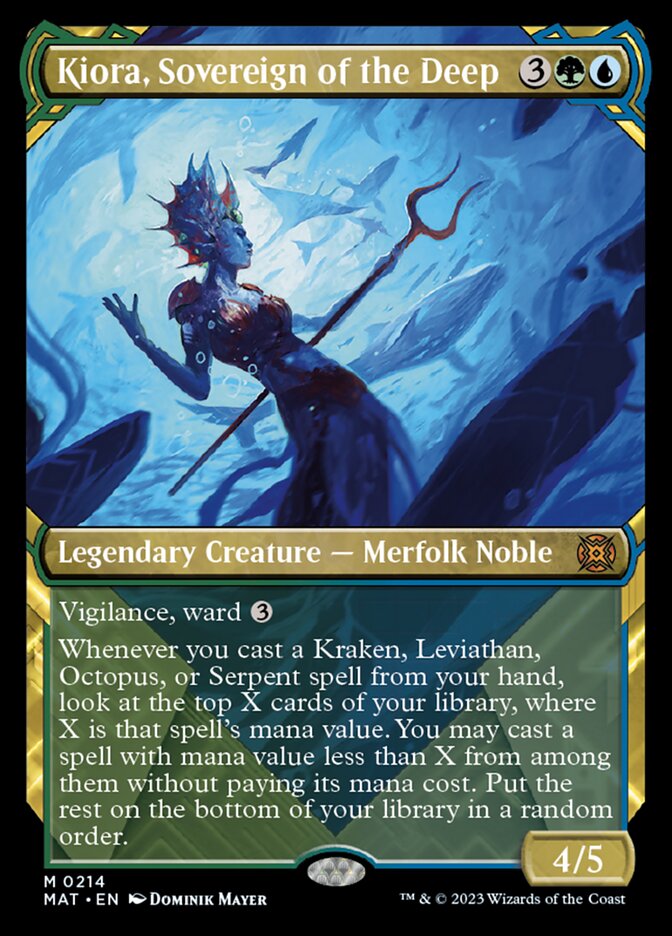 Kiora, Sovereign of the Deep (Showcase Halo Foil) [March of the Machine: The Aftermath] MTG Single Magic: The Gathering    | Red Claw Gaming