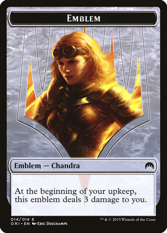 Chandra, Roaring Flame Emblem [Magic Origins Tokens] MTG Single Magic: The Gathering    | Red Claw Gaming