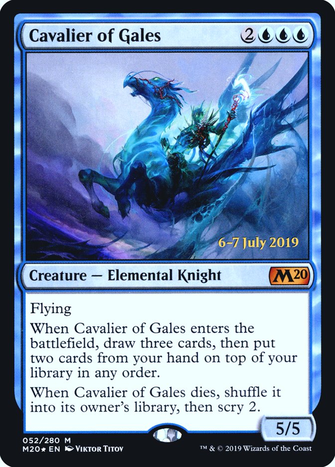 Cavalier of Gales [Core Set 2020 Prerelease Promos] MTG Single Magic: The Gathering    | Red Claw Gaming
