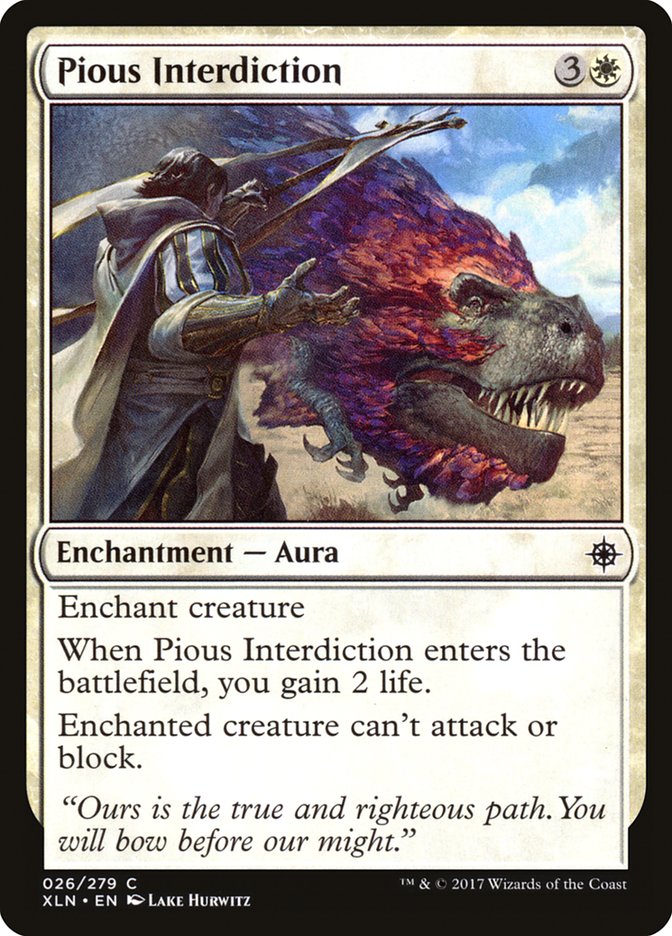 Pious Interdiction [Ixalan] MTG Single Magic: The Gathering    | Red Claw Gaming