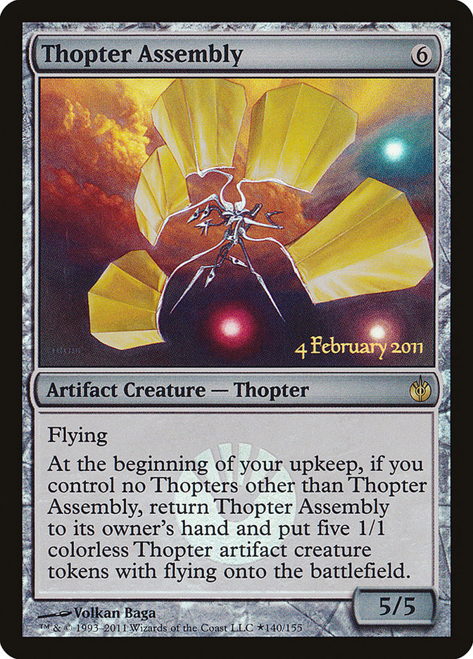 Thopter Assembly [Mirrodin Besieged Prerelease Promos] MTG Single Magic: The Gathering    | Red Claw Gaming