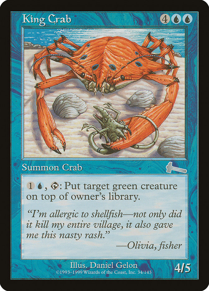 King Crab [Urza's Legacy] MTG Single Magic: The Gathering    | Red Claw Gaming