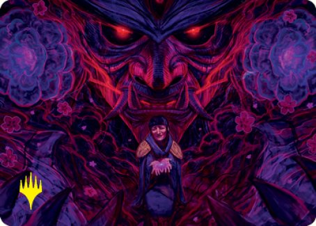 Reckoner Shakedown Art Card (Gold-Stamped Signature) [Kamigawa: Neon Dynasty Art Series] MTG Single Magic: The Gathering    | Red Claw Gaming