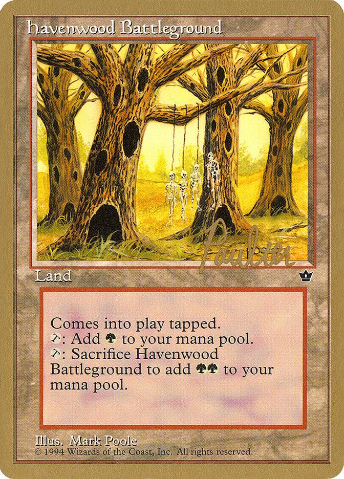 Havenwood Battleground (Preston Poulter) [Pro Tour Collector Set] MTG Single Magic: The Gathering    | Red Claw Gaming