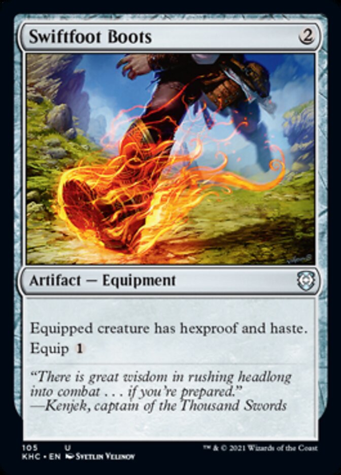 Swiftfoot Boots [Kaldheim Commander] MTG Single Magic: The Gathering    | Red Claw Gaming