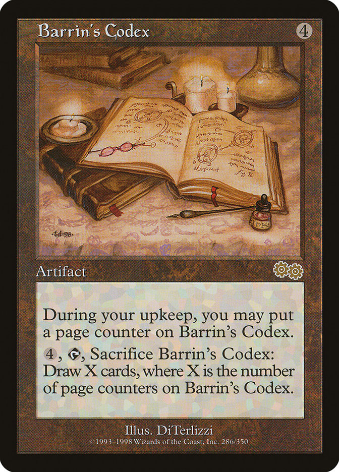 Barrin's Codex [Urza's Saga] MTG Single Magic: The Gathering    | Red Claw Gaming