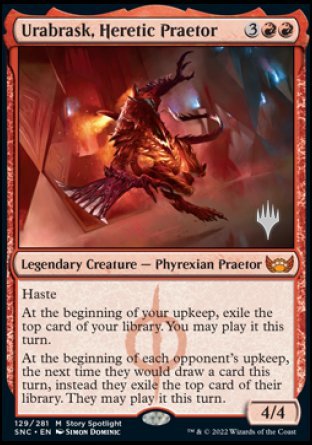 Urabrask, Heretic Praetor (Promo Pack) [Streets of New Capenna Promos] MTG Single Magic: The Gathering    | Red Claw Gaming