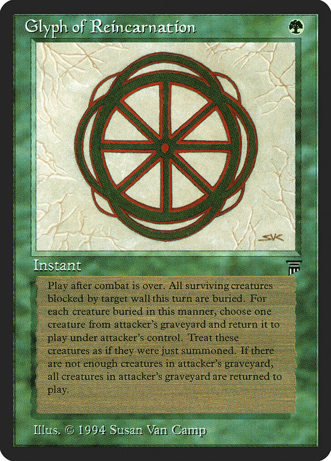 Glyph of Reincarnation [Legends] MTG Single Magic: The Gathering    | Red Claw Gaming