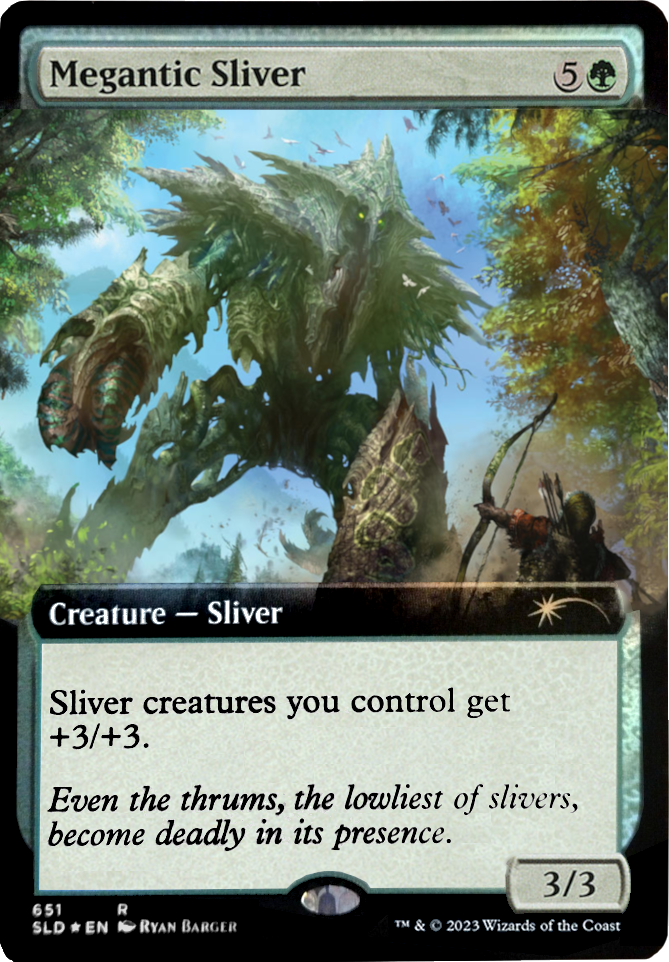 Megantic Sliver (Extended Art) [Secret Lair Drop Promos] MTG Single Magic: The Gathering    | Red Claw Gaming