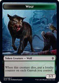 Wolf // Food (17) Double-Sided Token [Throne of Eldraine Tokens] MTG Single Magic: The Gathering    | Red Claw Gaming