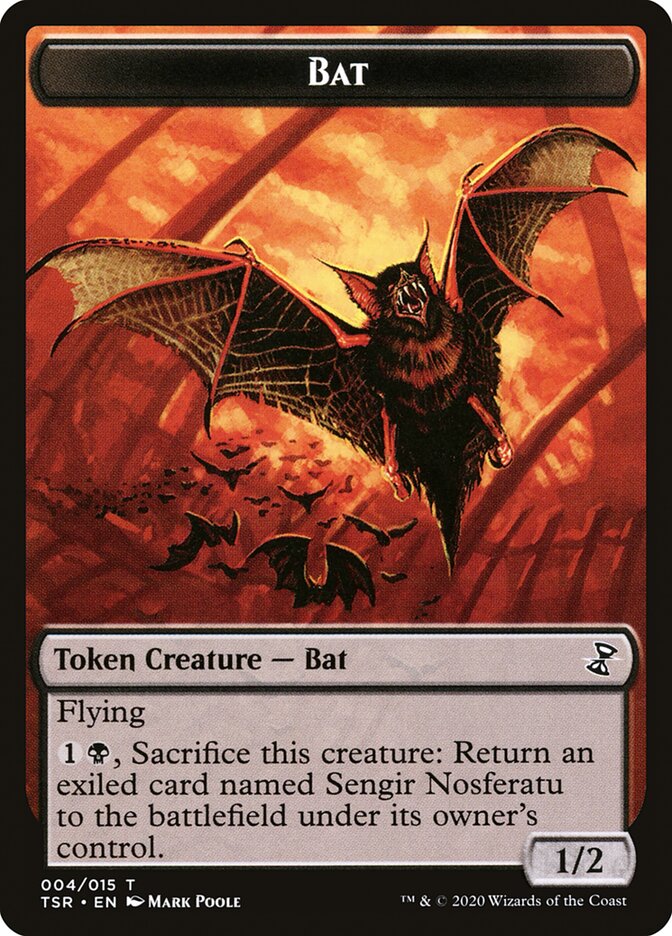 Bat Token [Time Spiral Remastered Tokens] MTG Single Magic: The Gathering    | Red Claw Gaming