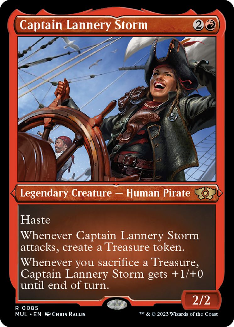 Captain Lannery Storm (Foil Etched) [Multiverse Legends] MTG Single Magic: The Gathering    | Red Claw Gaming