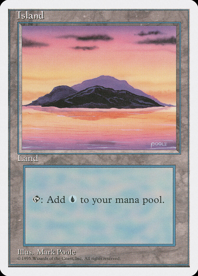 Island (Sunset / Signature on Right) [Fourth Edition] MTG Single Magic: The Gathering    | Red Claw Gaming