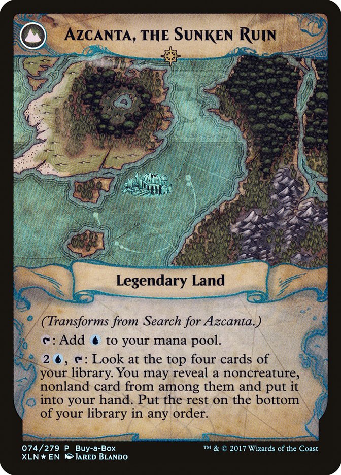 Search for Azcanta // Azcanta, the Sunken Ruin (Buy-A-Box) [Ixalan Treasure Chest] MTG Single Magic: The Gathering    | Red Claw Gaming