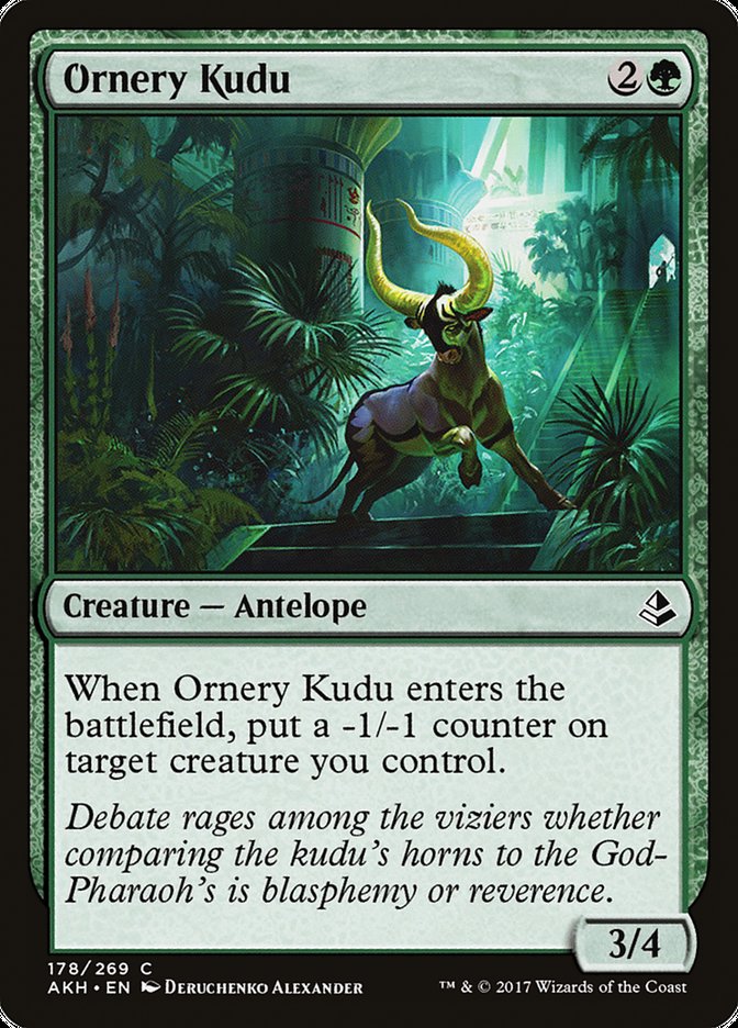 Ornery Kudu [Amonkhet] MTG Single Magic: The Gathering    | Red Claw Gaming