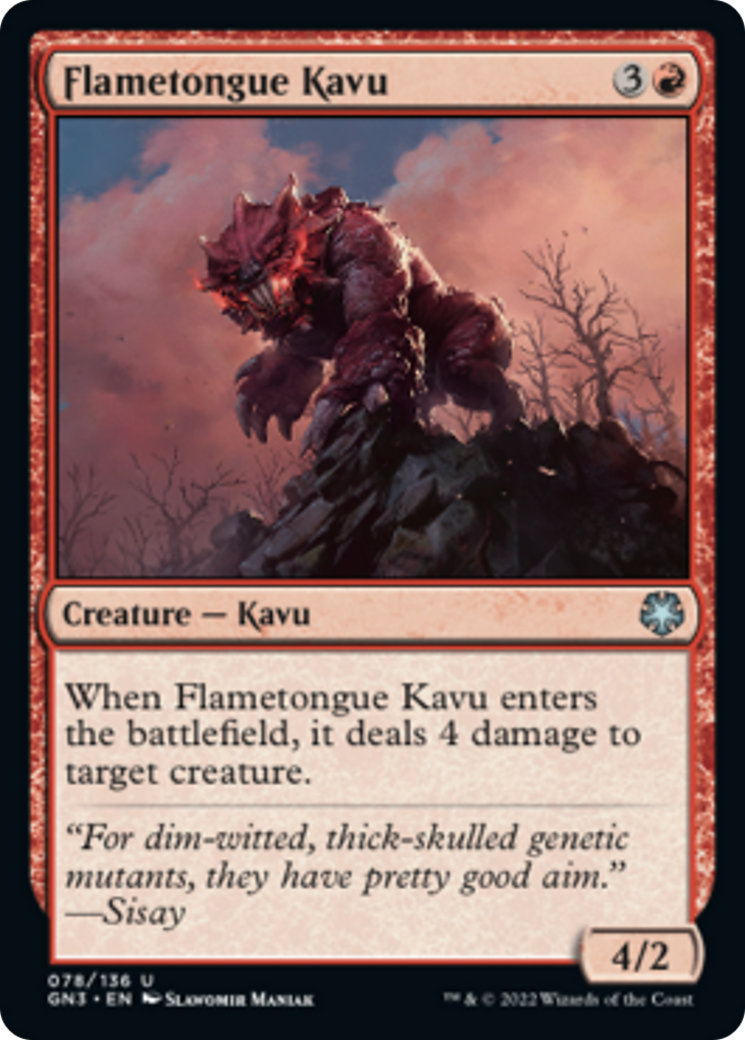Flametongue Kavu [Game Night: Free-for-All] MTG Single Magic: The Gathering    | Red Claw Gaming