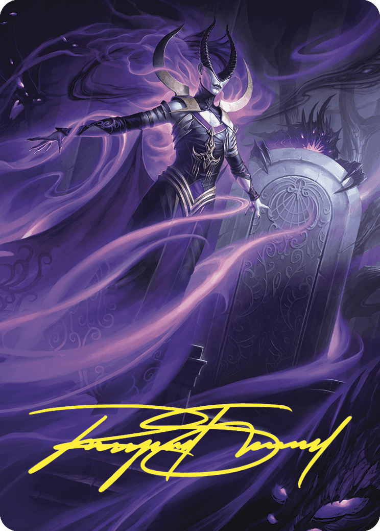 Ashiok, Wicked Manipulator Art Card (10/81) (Gold-Stamped Signature) [Wilds of Eldraine Art Series] MTG Single Magic: The Gathering    | Red Claw Gaming