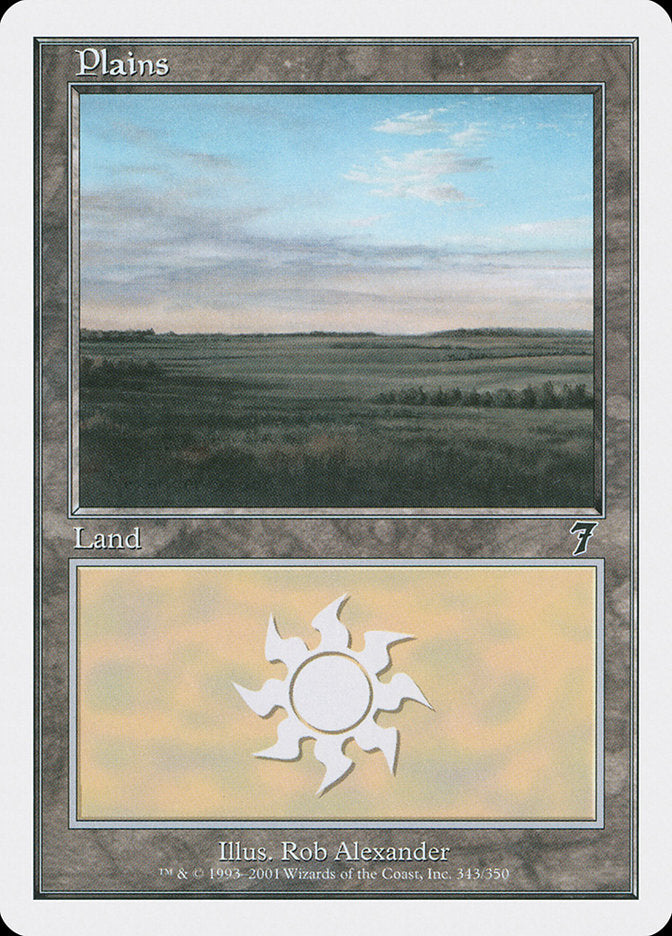 Plains (343) [Seventh Edition] MTG Single Magic: The Gathering    | Red Claw Gaming