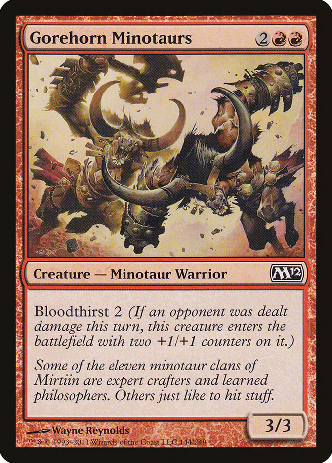 Gorehorn Minotaurs [Magic 2012] MTG Single Magic: The Gathering    | Red Claw Gaming