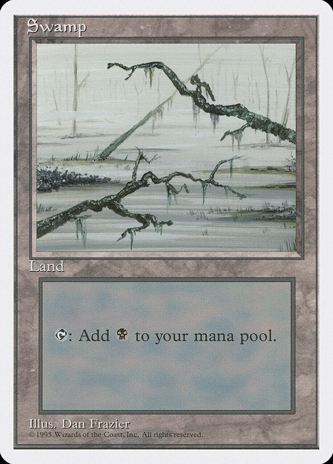 Swamp (Branches on Left and Right of Frame) [Fourth Edition] MTG Single Magic: The Gathering    | Red Claw Gaming