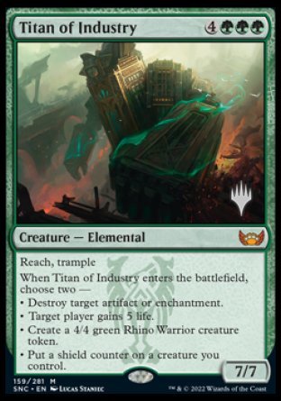 Titan of Industry (Promo Pack) [Streets of New Capenna Promos] MTG Single Magic: The Gathering    | Red Claw Gaming