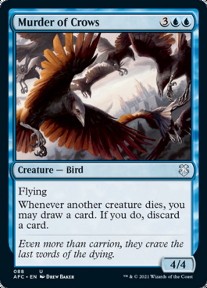 Murder of Crows [Dungeons & Dragons: Adventures in the Forgotten Realms Commander] MTG Single Magic: The Gathering    | Red Claw Gaming