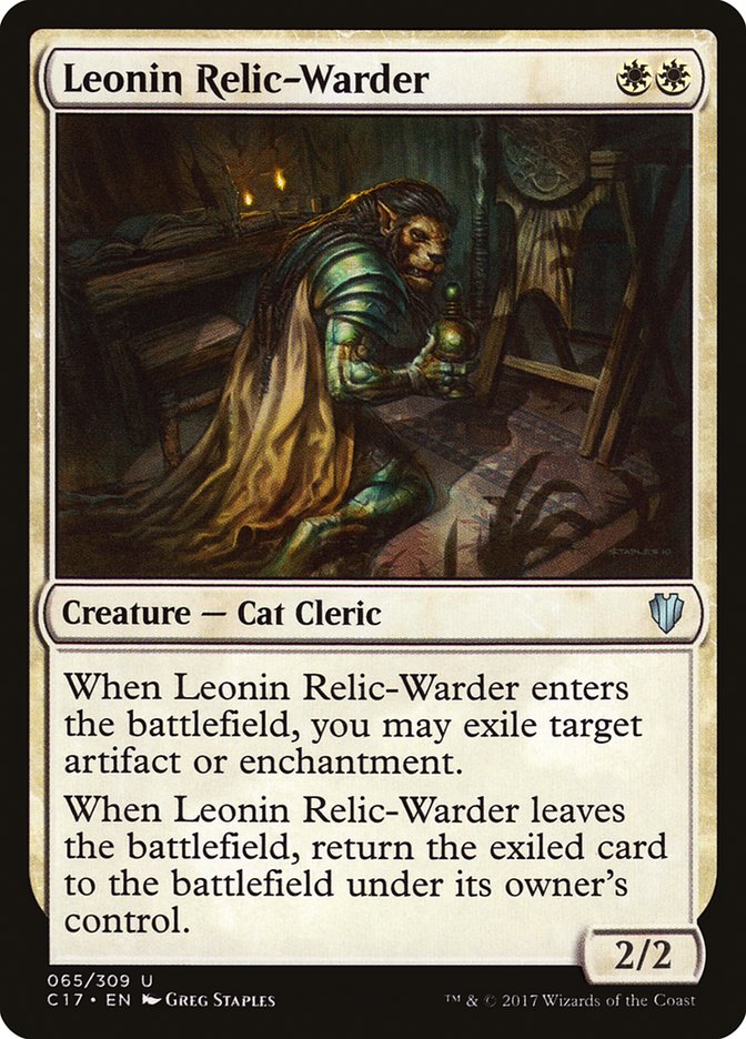 Leonin Relic-Warder [Commander 2017] MTG Single Magic: The Gathering    | Red Claw Gaming
