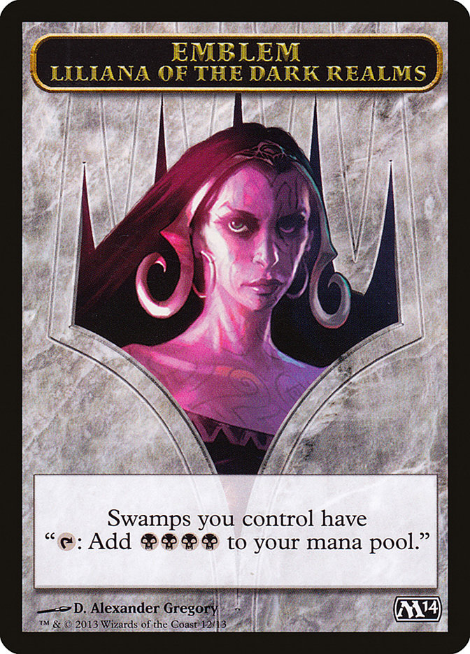 Liliana of the Dark Realms Emblem [Magic 2014 Tokens] MTG Single Magic: The Gathering    | Red Claw Gaming