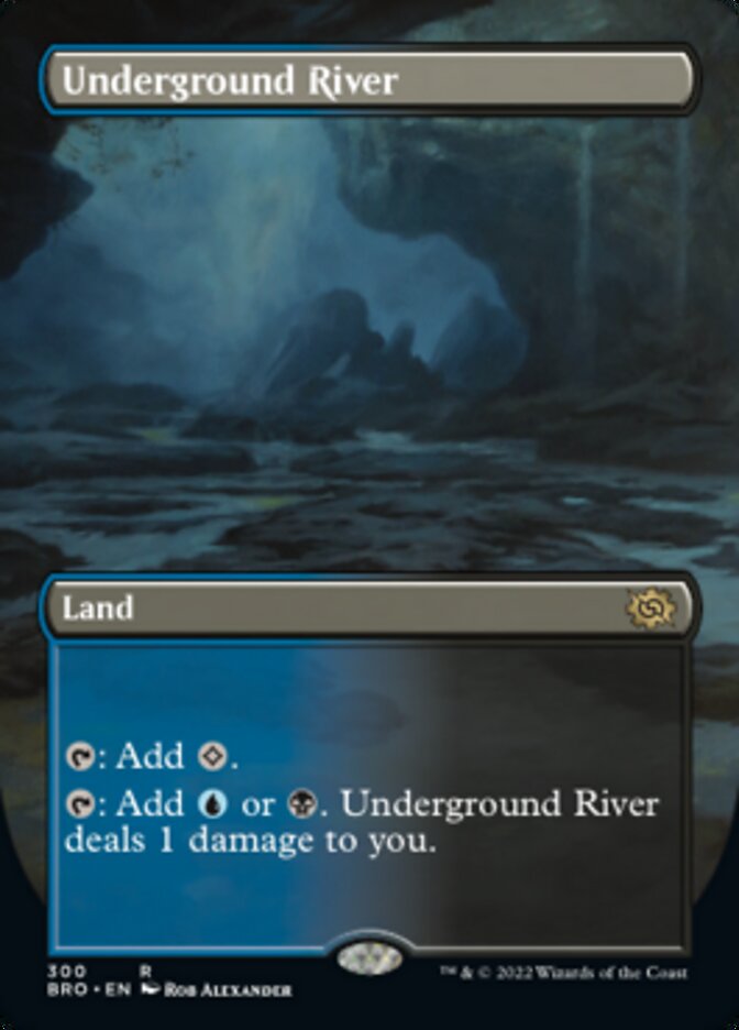Underground River (Borderless Alternate Art) [The Brothers' War] MTG Single Magic: The Gathering    | Red Claw Gaming